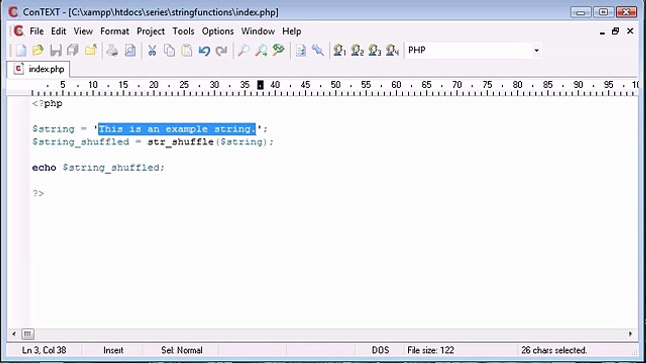 Beginner PHP Tutorial - 35 - String Functions Part 2_‏_1