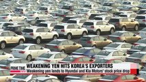 Weakening yen hits exporters in Korea   한국 수출기업, 엔저 직격탄맞아