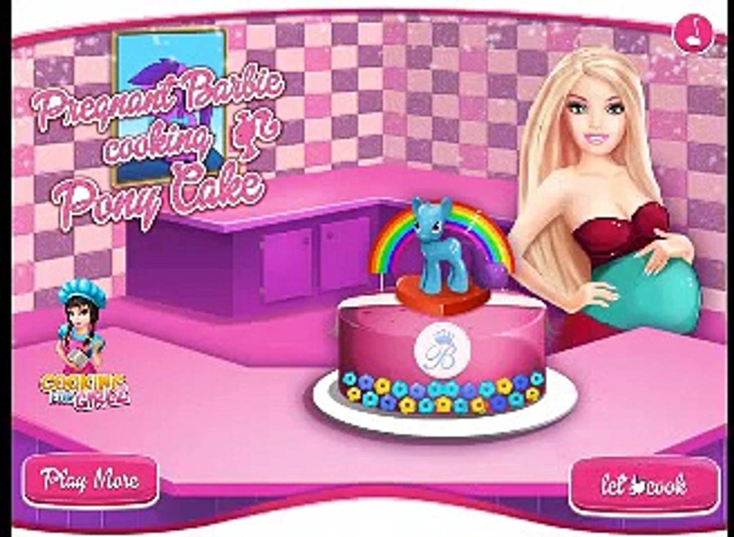 ❀.❤ Pregnant Barbie Cooking Pony Cake : Barbie Games / Cooking Games ❀.❤ -  video Dailymotion