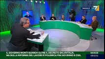 Giulietto Chiesa vs. il gov. Monti e il silenzio sulla speculazione internazionale.flv