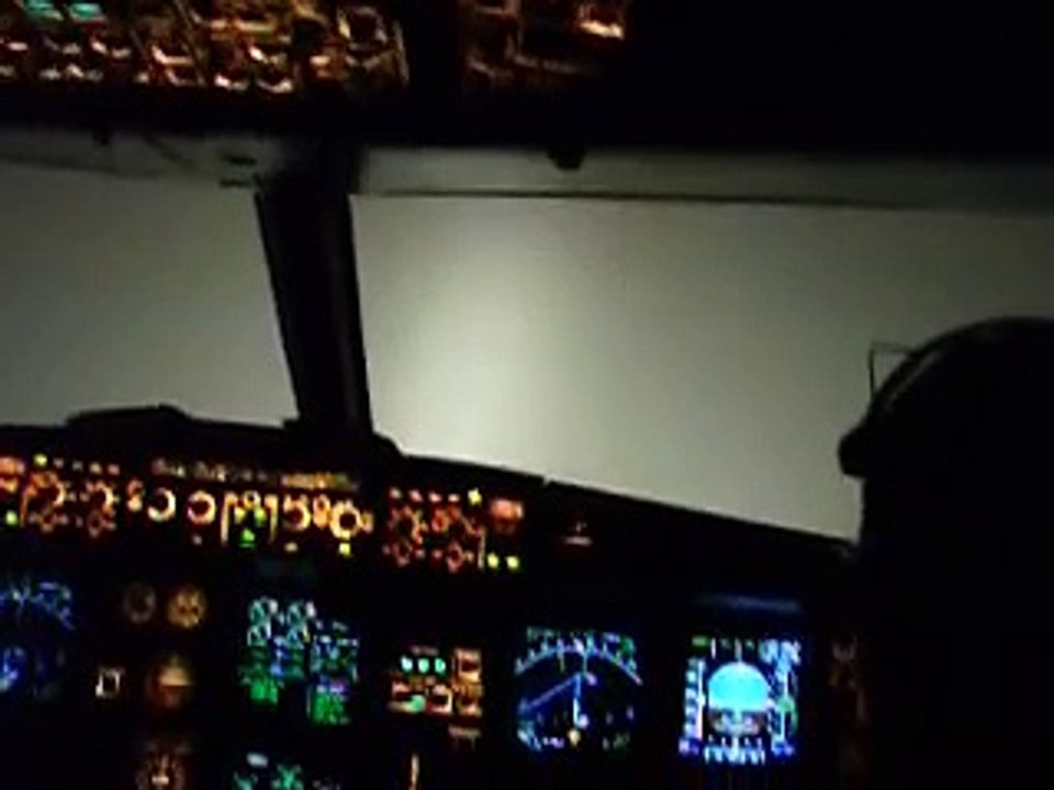 A320 Cockpit view of a low visibility landing...