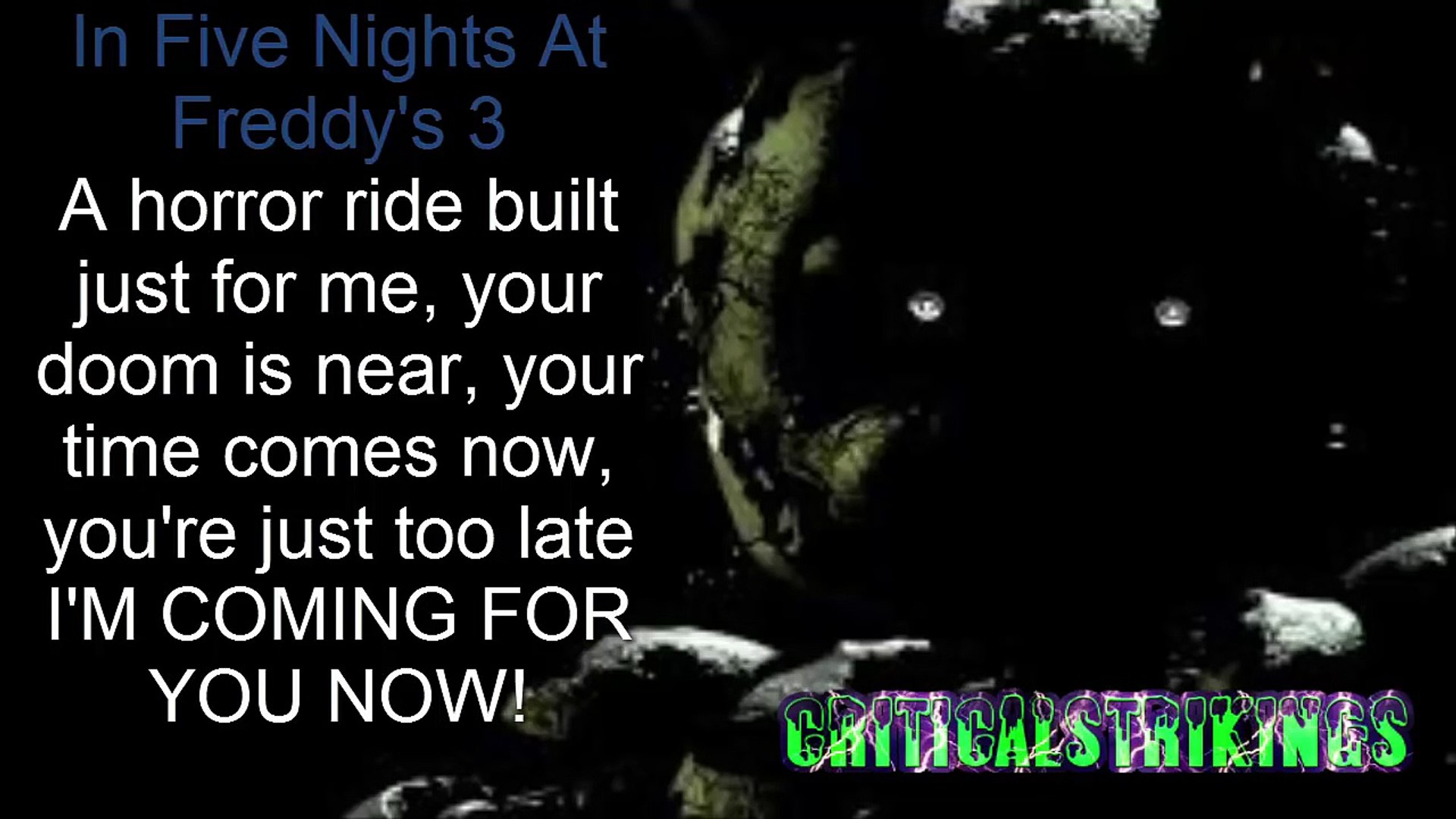 It S Time To Die Fnaf 3 Song Lyrics Video Dailymotion