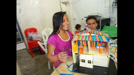 Casita de palillos de helados