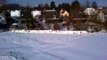 Weslarn,unsere Pferde im Schnee aus Modellheli gefilmt