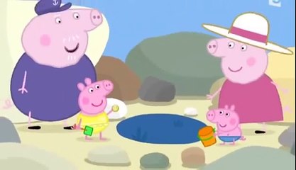 Peppa Pig en francais Les flaques d'eau de mer  Dessins peppa cochon