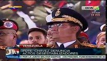 Chávez alerta dee planes desestabilizadores de la oposición