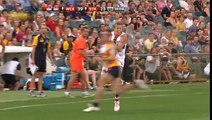 Eric MacKenzie knocked out by ball and a lady gets hit in the face