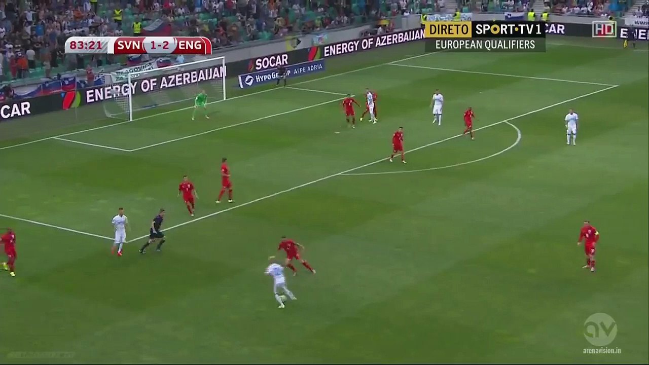Pecnik Goal 2:2 | Slovenia v England 14.06.2015