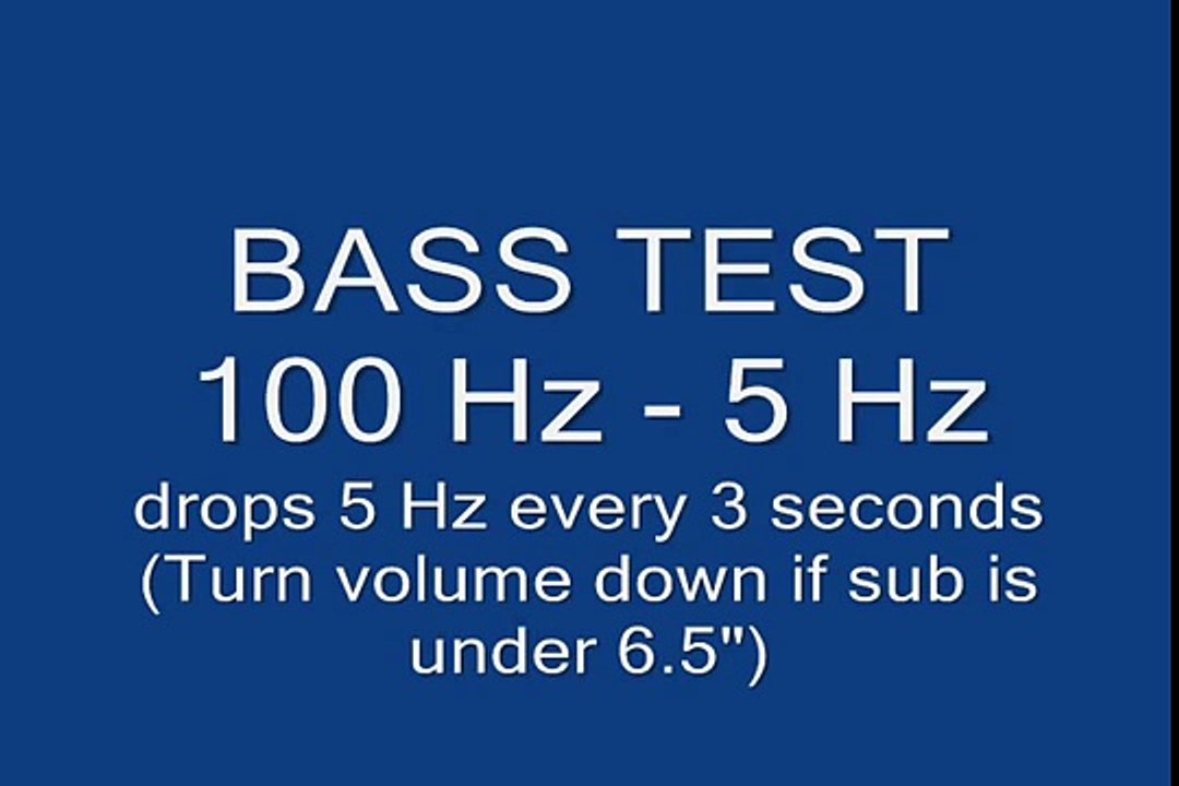 Bass Test 100 Hz to 5 Hz Ultimate Subwoofer Bass Test