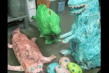 Dinosaur Paper Mache Project