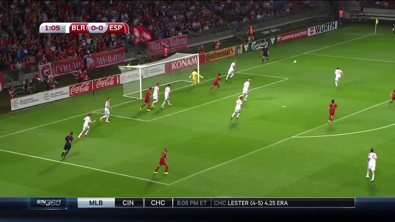 Pedro big chance | Belarus vs Spain 14.06.2015