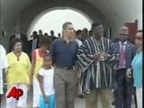 Raw Video: Obama Tours Castle Used for Slavery