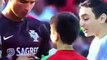 Cristiano Ronaldo Signs Autographs for two Young Pitch Invaders #RESPECT