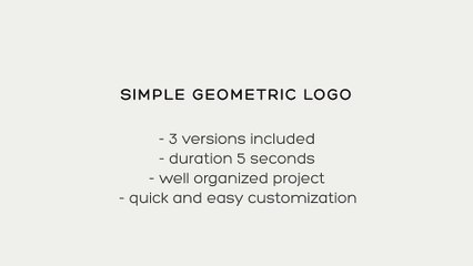 After Effects Project Files - Simple Geometric Logo - VideoHive 8988240
