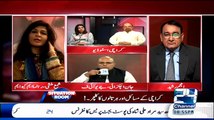 MQM's female representative using strong words in a live show