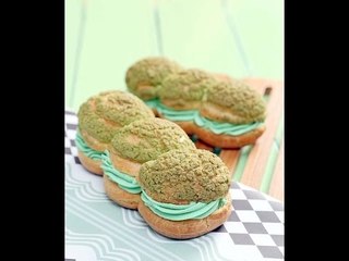 Cara Membuat Green Tea Choux Clair