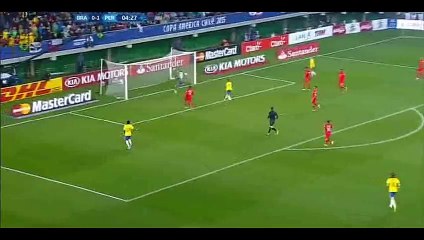 Goal Neymar - Brazil 1-1 Peru - 14-06-2015