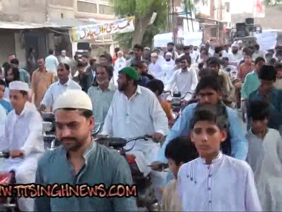 ٹوبہ ٹیک سنگھ برما میں مسلمانوں کے قتل عام کےخلاف مز ہبی جماعتوں کی ریلی