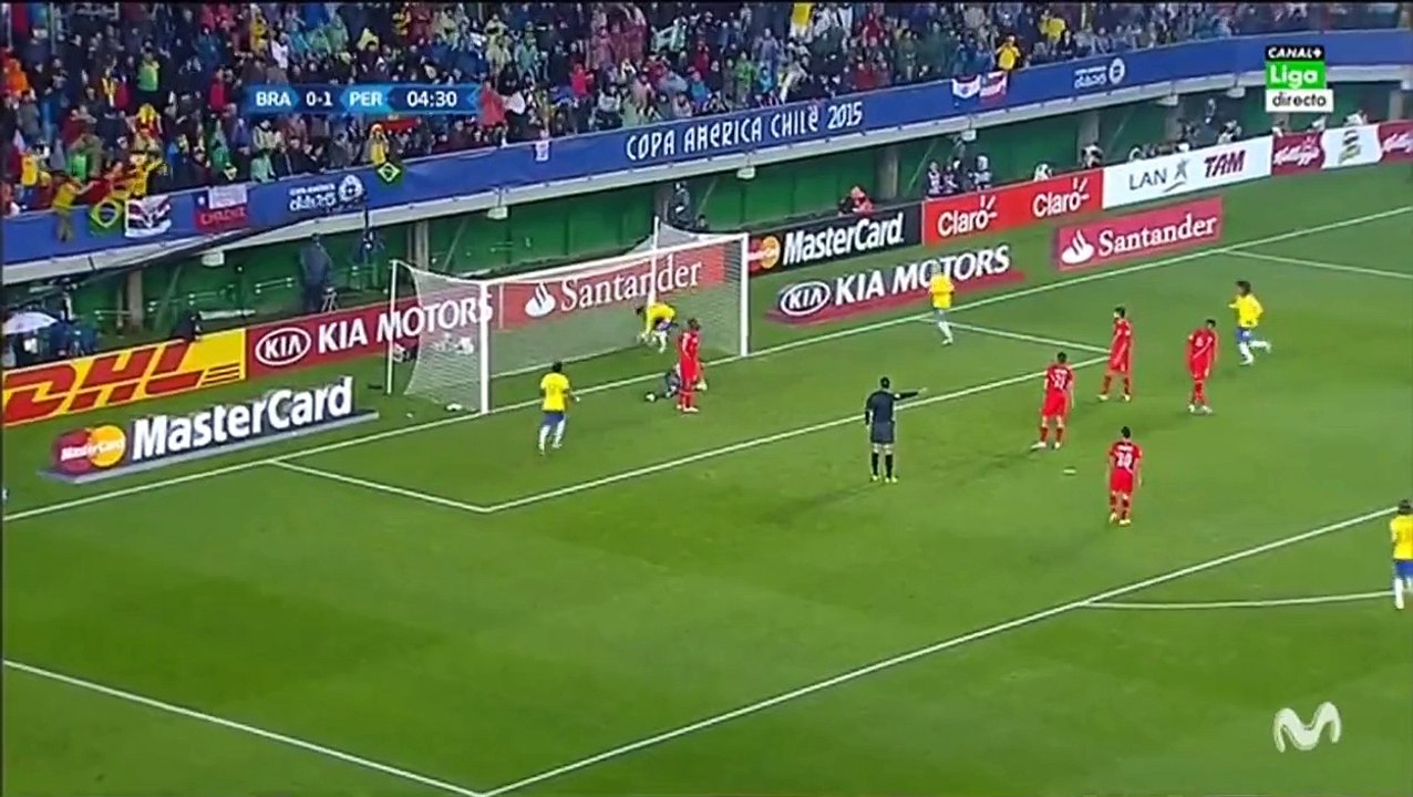 Neymar Goal 1:1 | Brazil vs Peru 14.06.2015