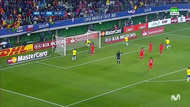 Neymar Goal 1:1 | Brazil vs Peru 14.06.2015