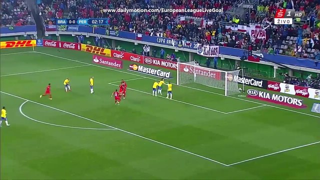 Christian Cueva 0:1 | Brazil - Peru 14.06.2015 HD