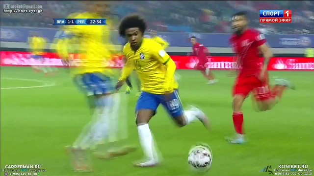 Neymar Amazing Double Sombrero Flick Brazil vs Peru 2015 HD