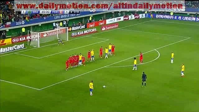 Neymar Free kick chance Brazil - Peru