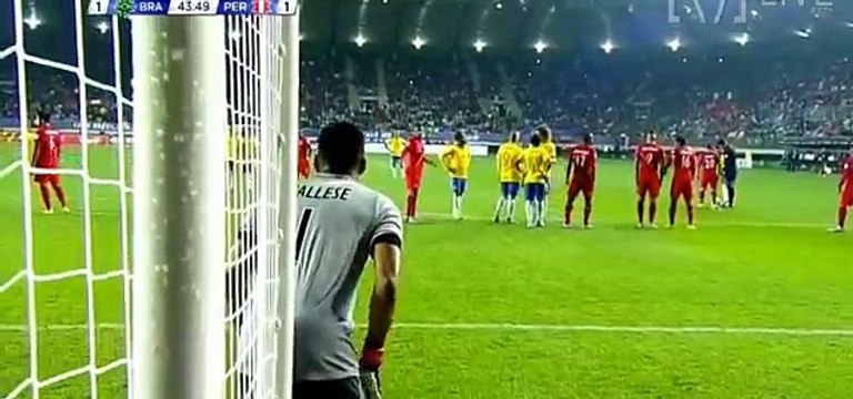 Neymar Yellow Card - Peru vs Brasil Copa America 2015 -