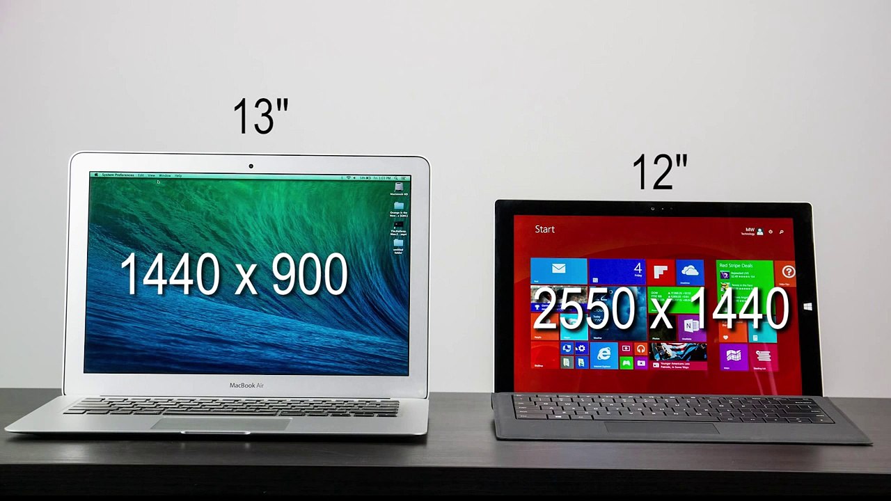 Microsoft Surface Pro 3 vs 13" MacBook Air Full Comparison
