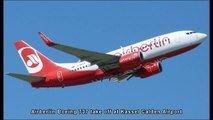 Airberlin Boeing 737-800 take off at Kassel Calden airport