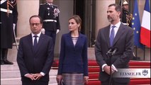 Queen Letizia and King Felipe of Spain visits France (Germanwings Airbus A320 plane crash)