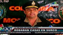 Banda que robaba en residencias de surco en Lima, Perú fue desbaratada por la policía.