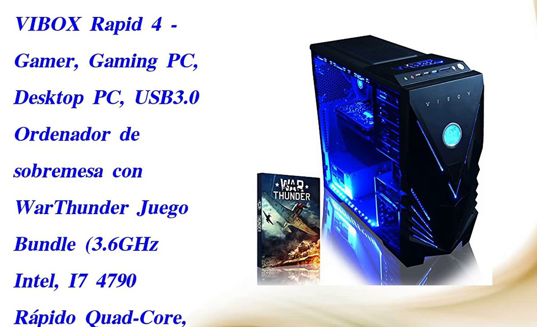 VIBOX Rapid 4  Gamer  Gaming PC  Desktop PC  USB3.