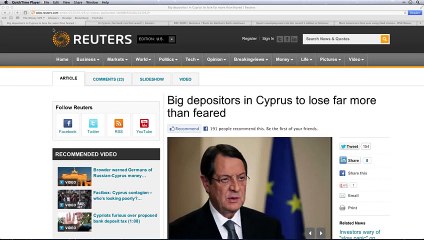 BREAKING NEWS  Cyprus Depositors Will Lose Life Savings