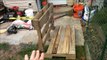 How to make a pallet bench. Making a garden bench from an old pallet.