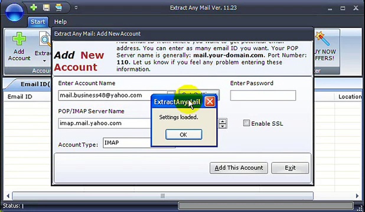 How to get all emails from my yahoo, gmail, hotmail or any other accounts