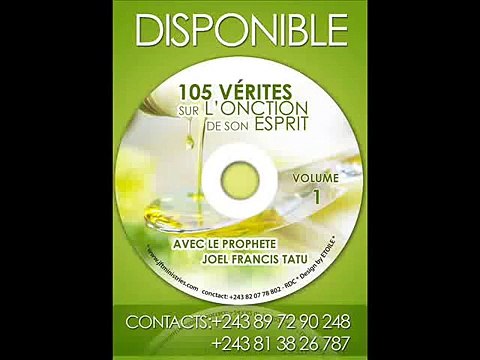 105 vérités sur l'onction de son Esprit Volume I par le prophète JOEL FRANCIS TATU