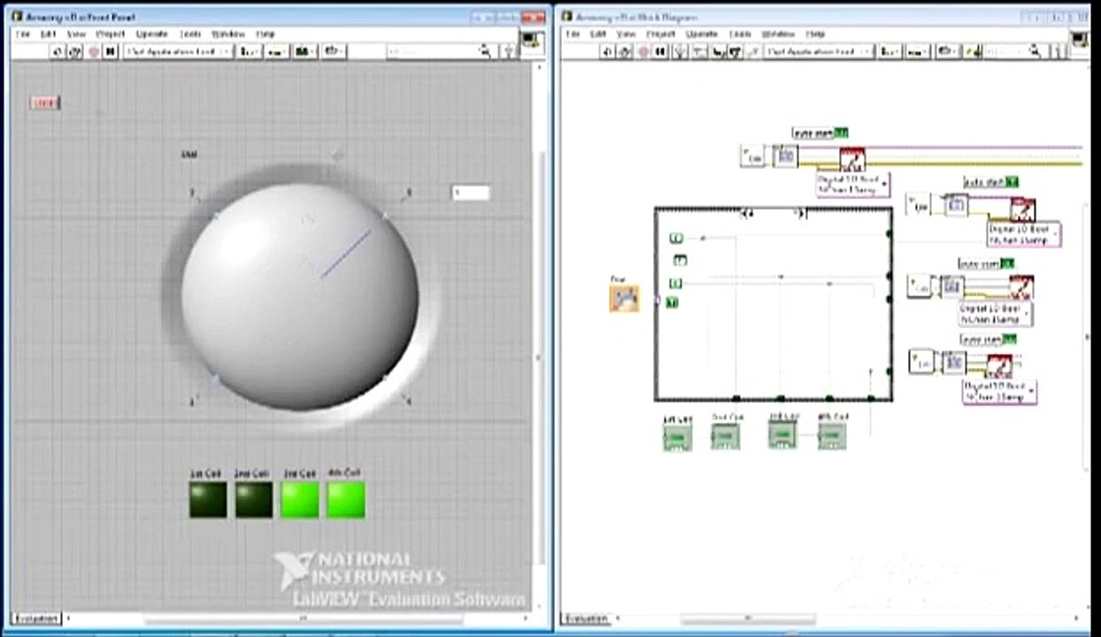Stepper Motor program with a National Instruments LabVIEW Interface