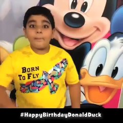 Captain Tiao wish Donald Duck a Happy Birthday