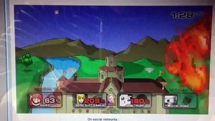 Super Smash Flash 2 v0.9b Mario vs Z.S.S. vs Jigglypuff vs Chibi-Robo