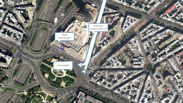 Plan d'accès dynamique au Leem, 58 bd Gouvion Saint Cyr, Paris 17e