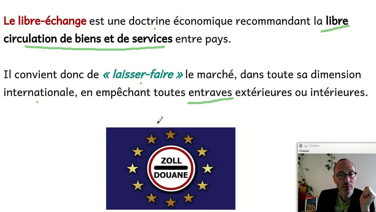 Libre échange. Notion d'économie