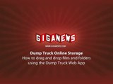 Dump Truck Online Storage - How to drag and drop files and folders using the Dump Truck Web App
