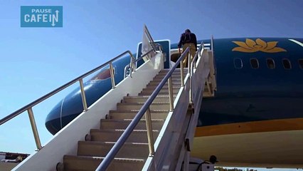 Un avion décolle à 90 degré à l'aérodrome du bourget