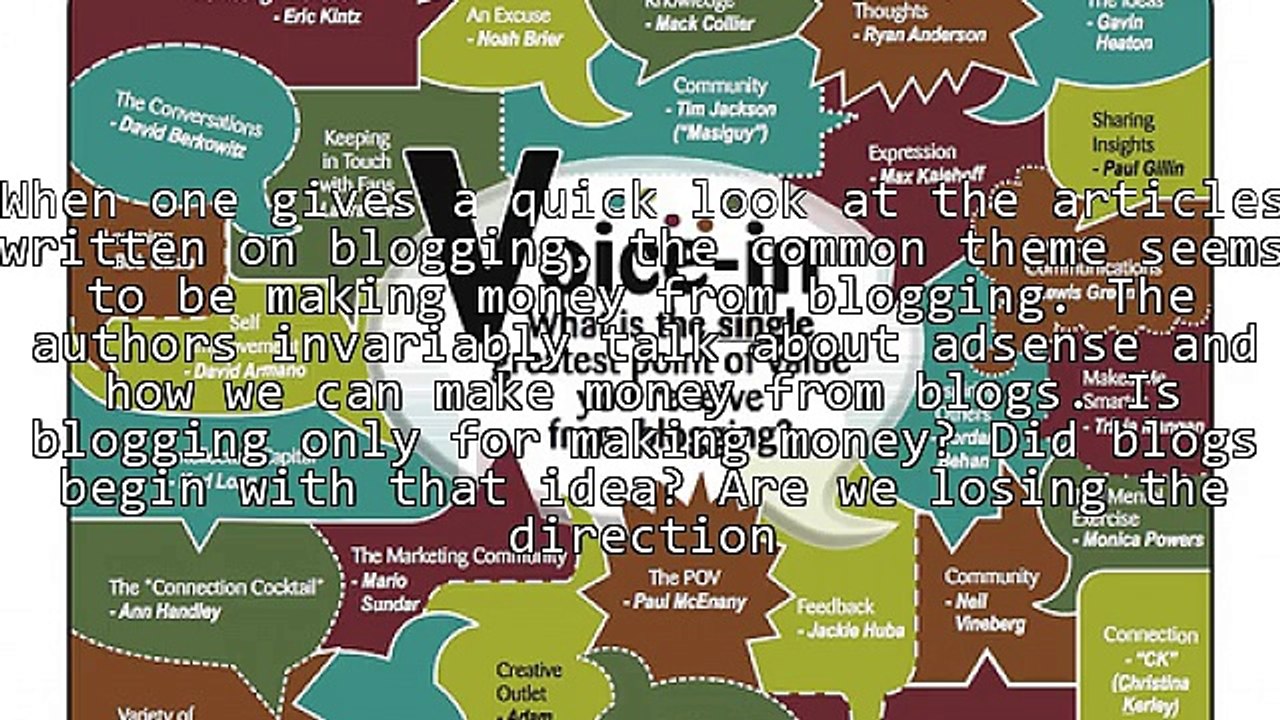 Is Blogging Only For Money?