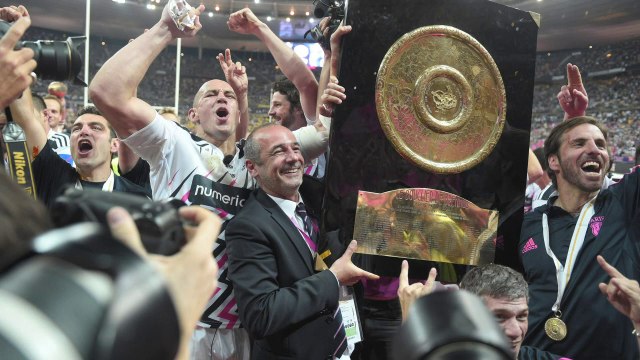 Les joueurs du Stade français réagissent après leur victoire en finale du Top 14