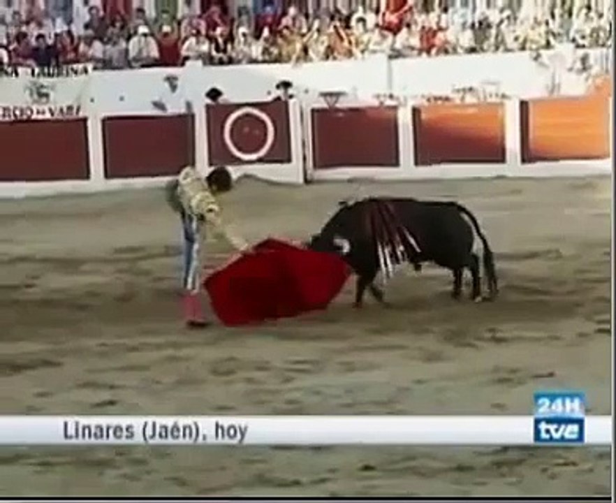Grave cogida de José Tomás en Linares