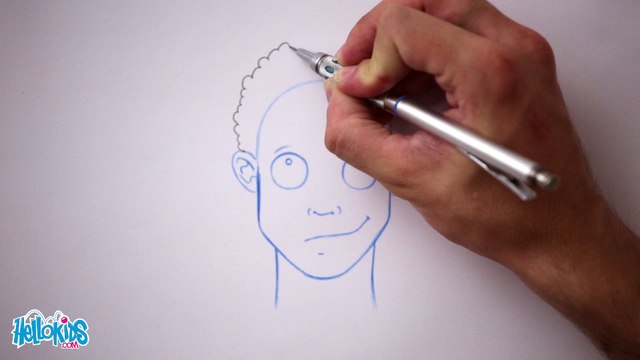 Zeichnen Sie eine Frisur: Gelockt