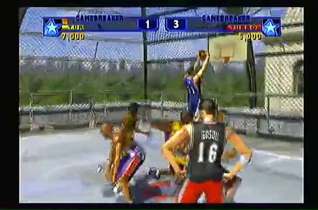 NBA Street Vol. 2 - PlayStation 2 PS2 - Intro Gameplay Shaq Kobe