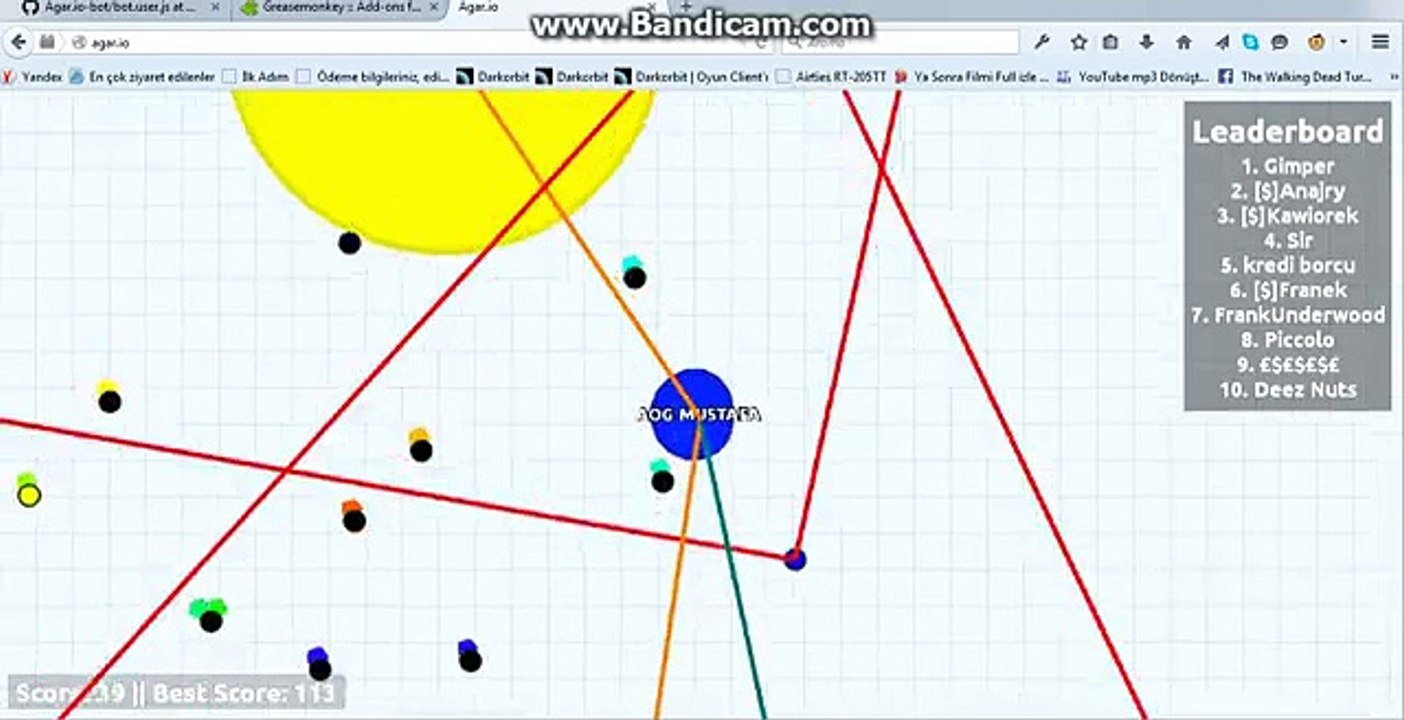 Agar.io BOT HİLESİ KOLAY KURULUM (10.06.2015) yeni